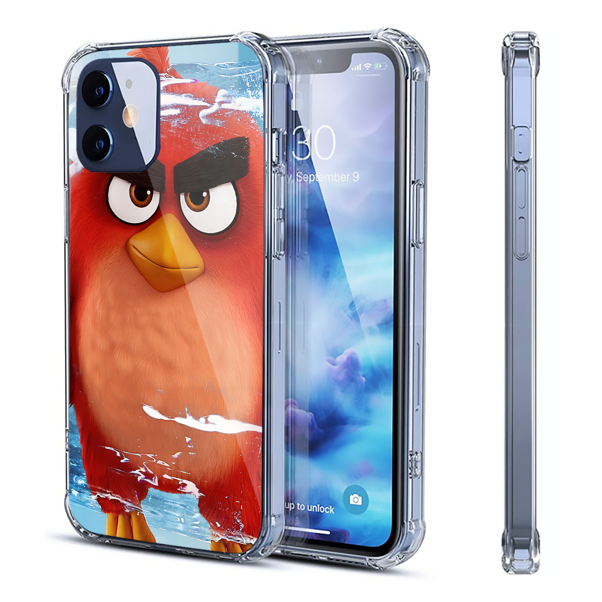 （画像用） Angry Birds アングリーバード 【iPhone 12シリーズ対応】透明スマホケース（クリアソフトケース）